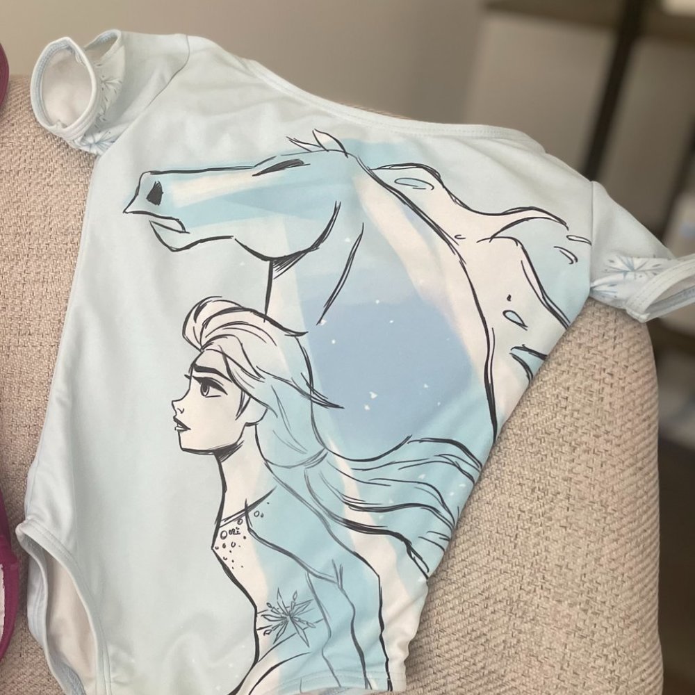 Hanna Andersson Elsa Frozen 2 Toddler Girls One-Piece Swimsuit Size 3T